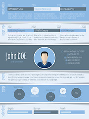 Image showing Blue white resume design