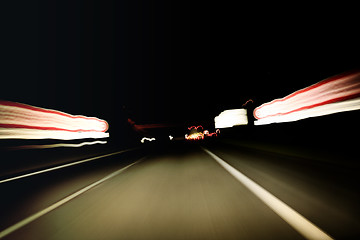 Image showing Night on the road