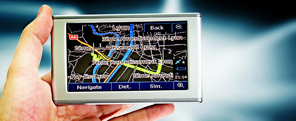 Image showing Gps in a man hand.