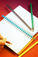 Image showing Pencil and agenda