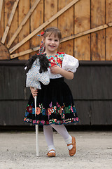 Image showing Little girl in traditional costume