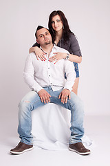 Image showing Young couple in studio