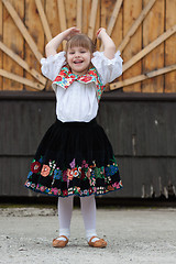 Image showing Little girl in traditional costume