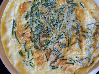 Image showing Omelette with chives