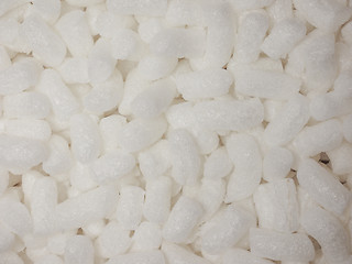 Image showing White polystyrene beads background