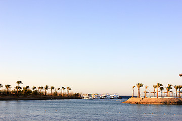 Image showing Ships in the Parking Lot near the Beach.