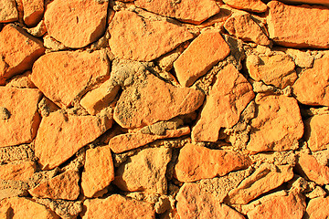 Image showing Stone Background at Sun Light. Stone Texture.