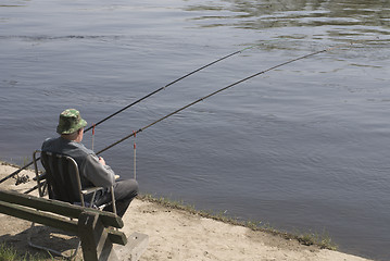 Image showing Man fishing