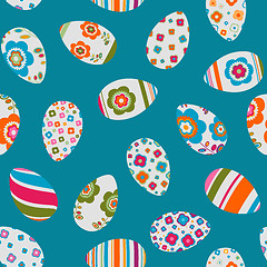 Image showing colorful easter eggs seamless pattern