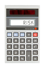 Image showing Old calculator - risk