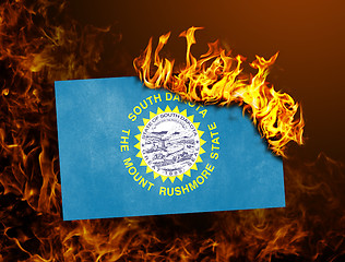Image showing Flag burning - South Dakota