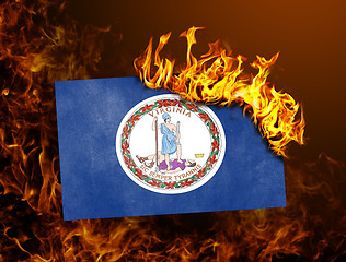 Image showing Flag burning - Virginia