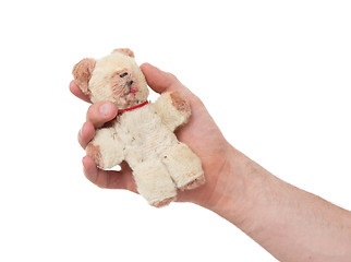 Image showing Very old teddybear