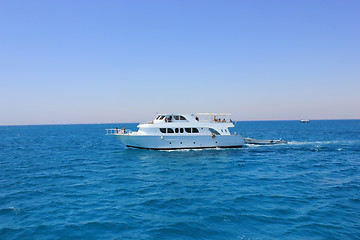 Image showing The Ship Sails on the Sea. 