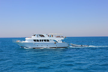 Image showing The Ship Sails on the Sea. 