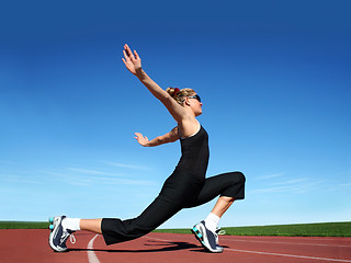 Image showing Girl exercising