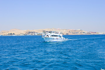 Image showing The Ship Sails on the Sea.