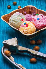 Image showing ice cream in  bowl 