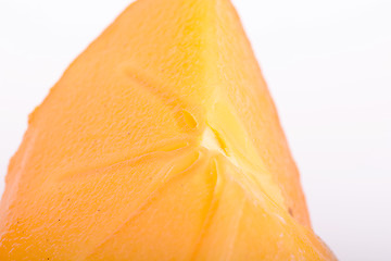 Image showing persimmon slice close up