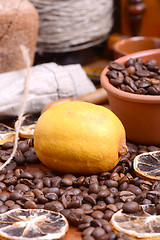 Image showing coffee beans and aroma spice