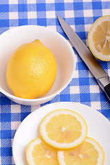 Image showing juicy ripe lemons close up