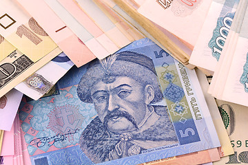 Image showing european money, ukrainian money