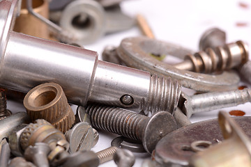 Image showing Different screws and other parts, close up