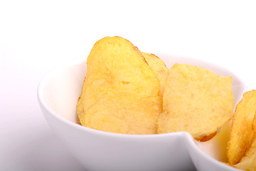 Image showing Potato chips. Close up