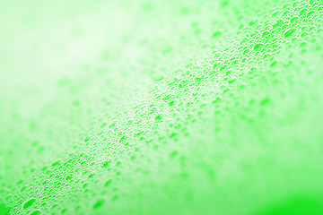 Image showing green water drops close up