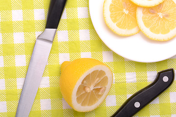 Image showing juicy ripe lemons close up