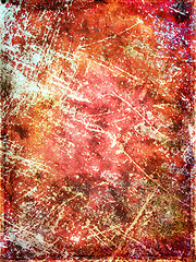 Image showing Red scratched grungy background