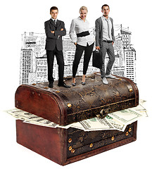 Image showing Business team and USA Dollars