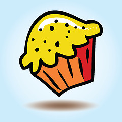 Image showing Vector cupcake
