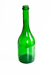 Image showing Glass empty bottle on a light background.