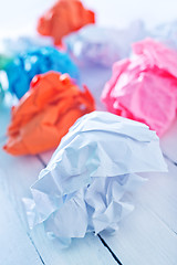 Image showing crumpled up paper wads