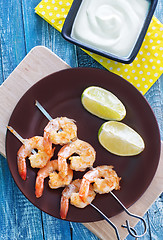 Image showing fried shrimps