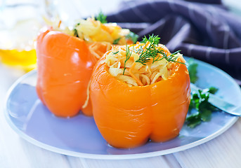 Image showing pepper stuffed with cabbage