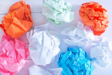 Image showing crumpled up paper wads