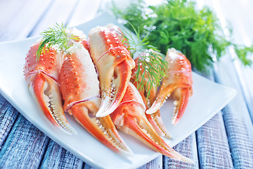 Image showing crab claws