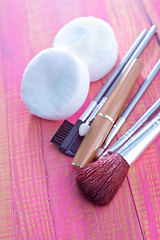 Image showing brushes for cosmetic