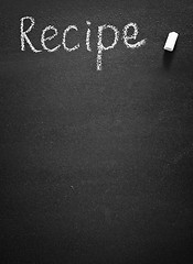 Image showing black board for recipe