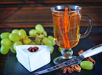 Image showing cider and cheese