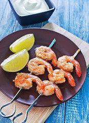 Image showing fried shrimps