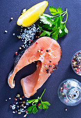 Image showing raw salmon