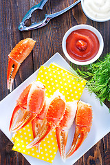 Image showing boiled crab claws