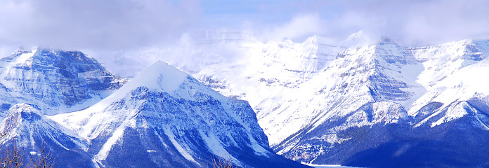 Image showing Snowy mountains