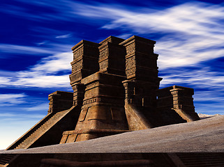 Image showing Stairs of Mayan temple