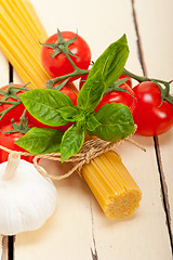 Image showing Italian basic pasta ingredients