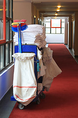 Image showing Janitor cart