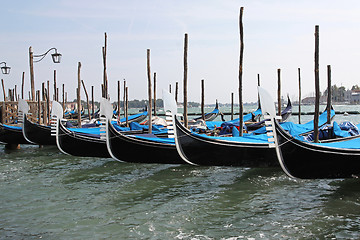 Image showing Venice gondolas